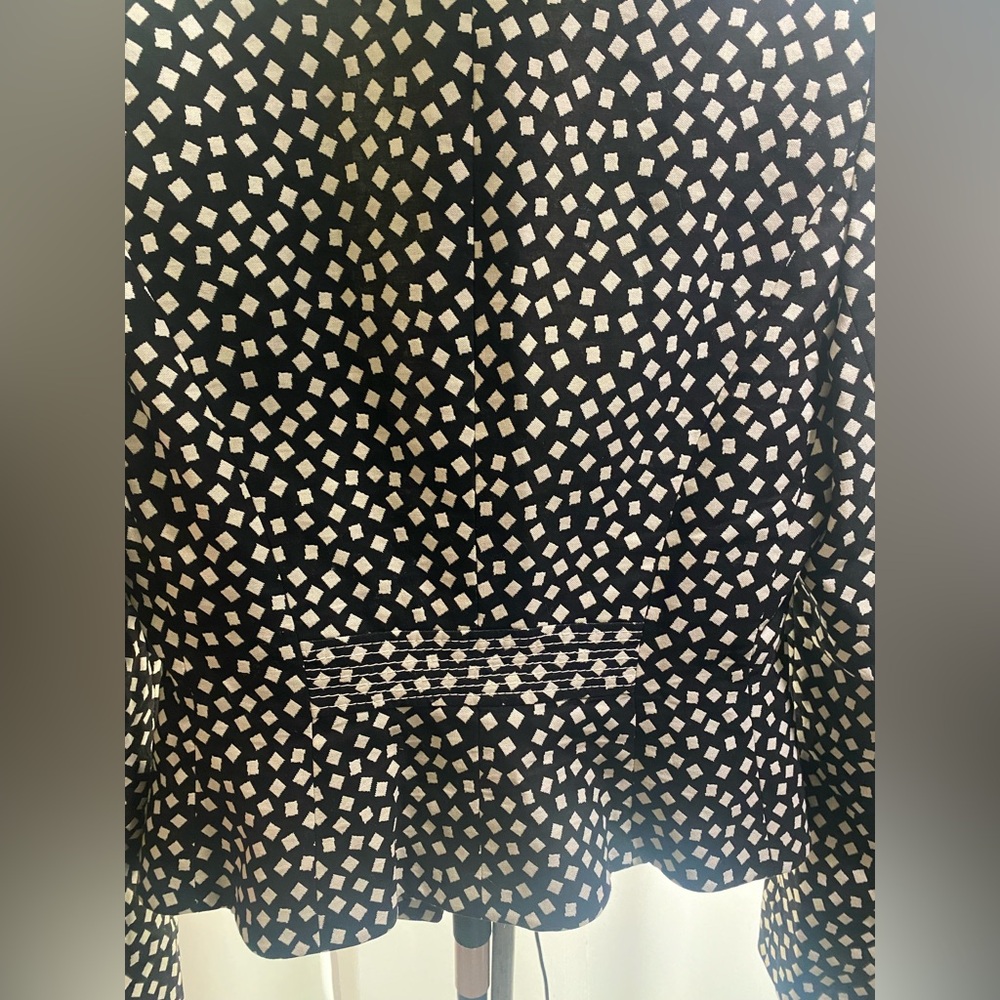 Armani Collezioni Black Blazer with White Geometric Print - Picture 6 of 11